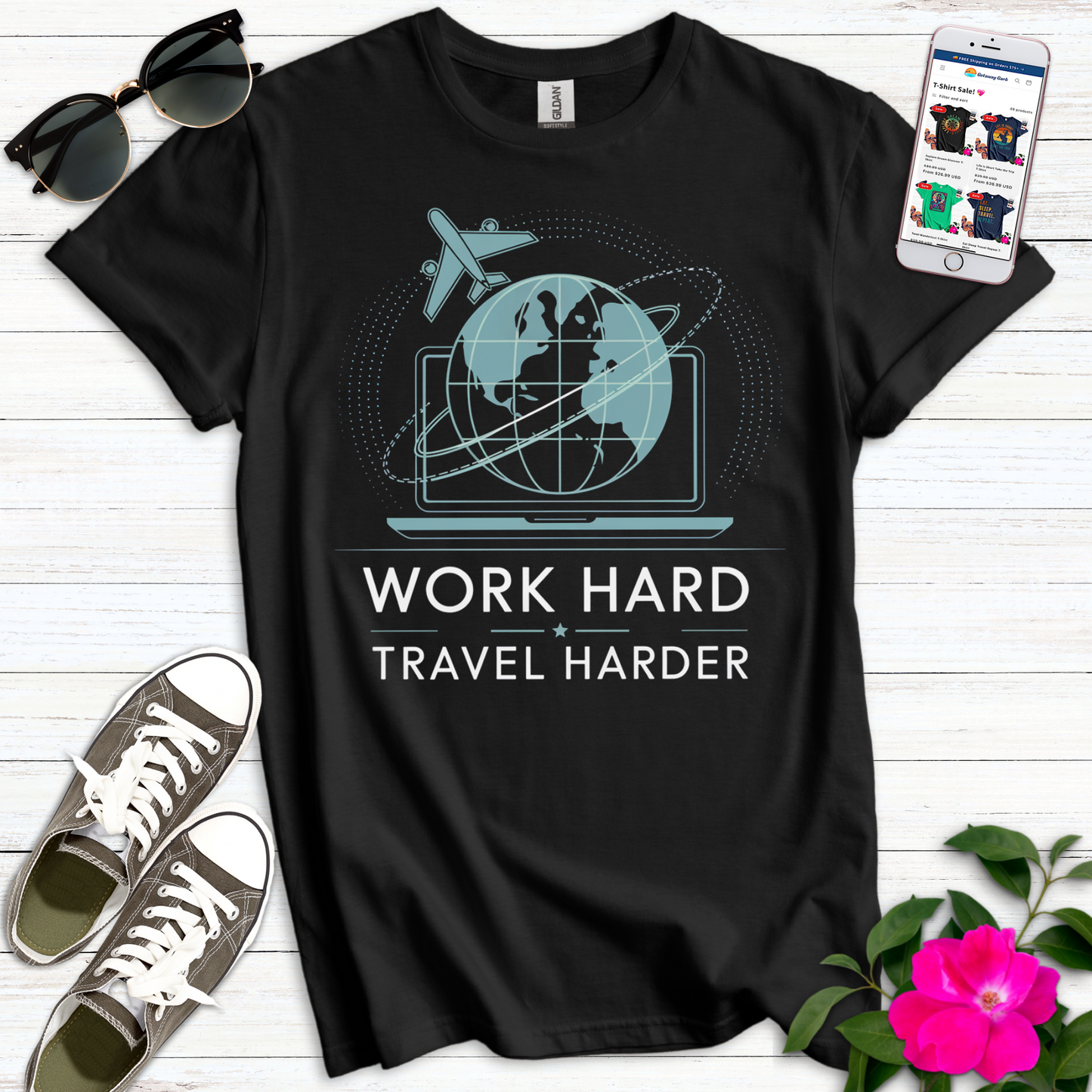 Work Hard Travel Harder T-Shirt