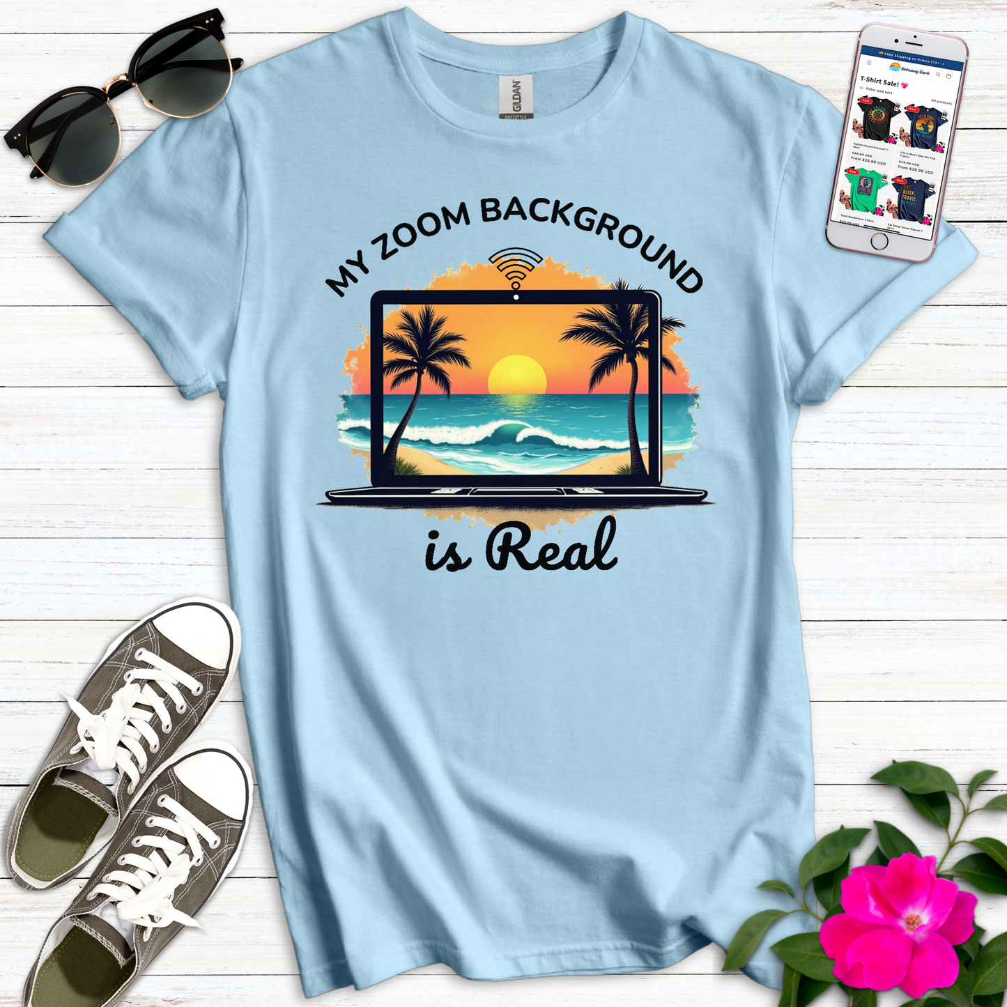 Zoom Background is Real T-Shirt