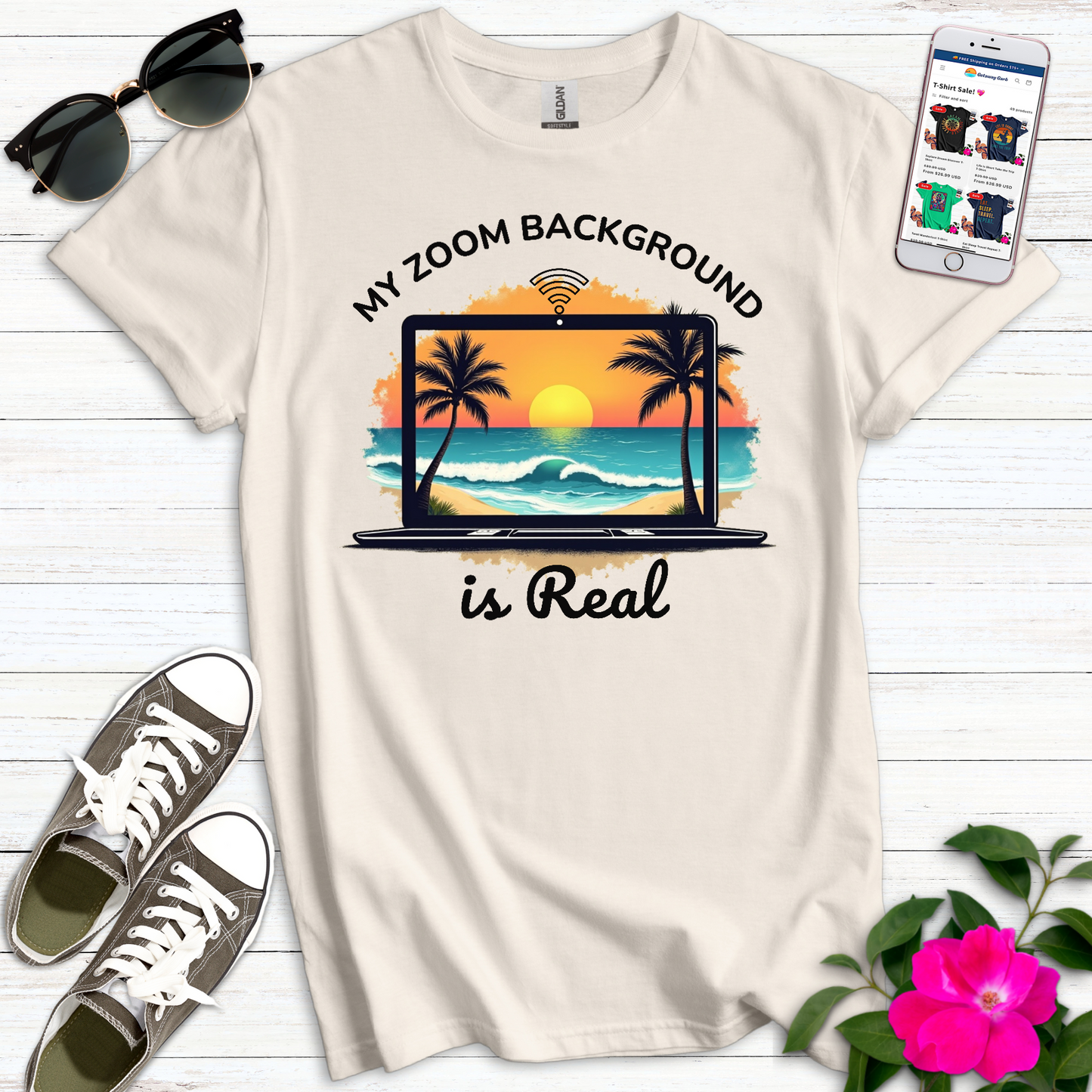 Zoom Background is Real T-Shirt