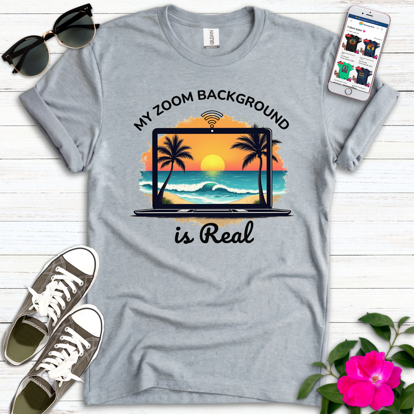 Zoom Background is Real T-Shirt
