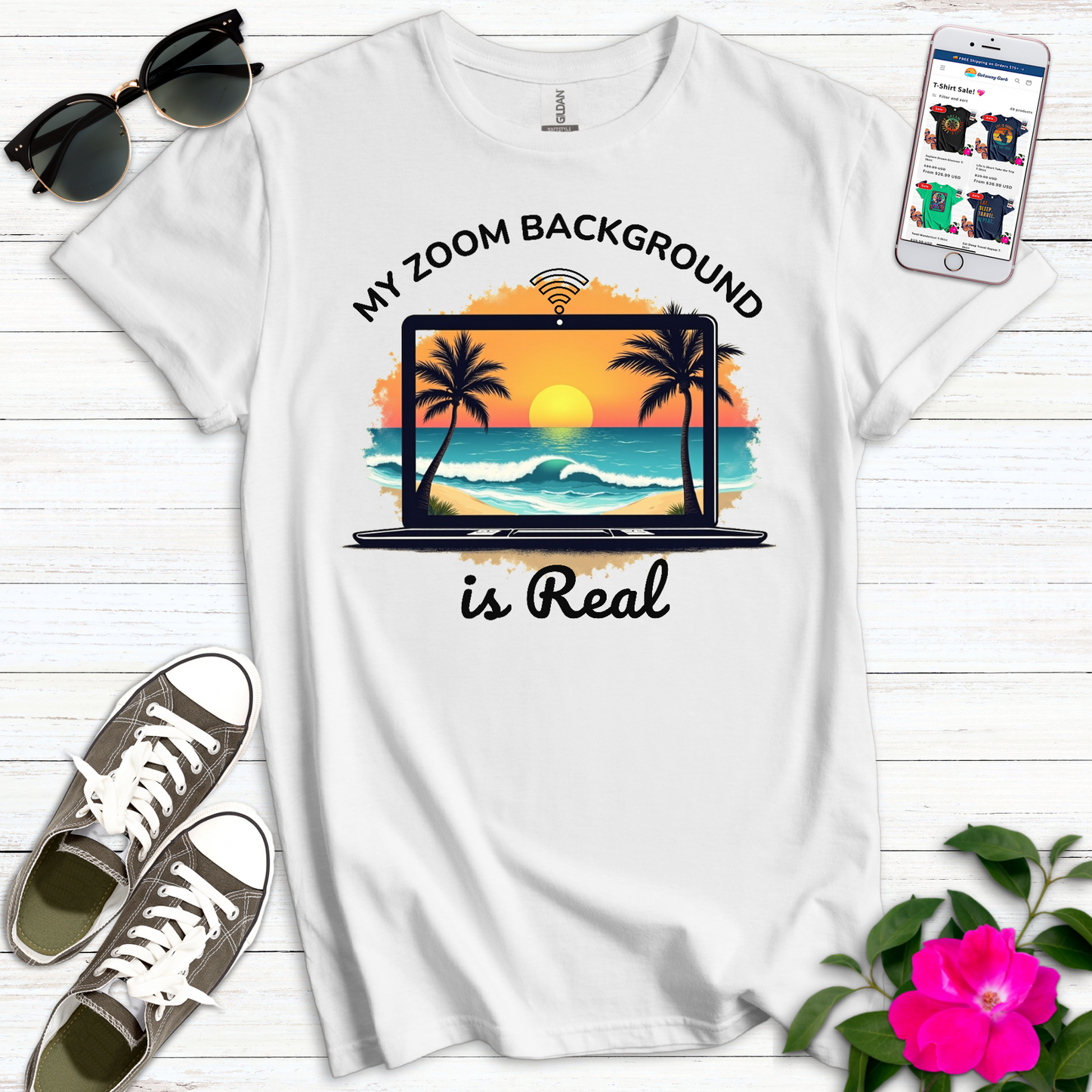 Zoom Background is Real T-Shirt